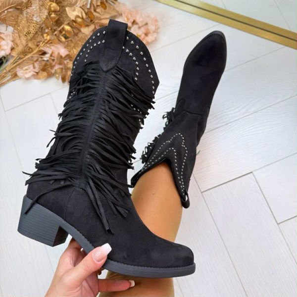 *SALE* STUDS FRINGE LAARS RQ538 BLACK