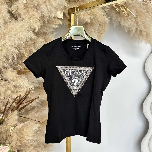 GUESS SS TRIANGLE PYTHON T-SHIRT W5BI15J1314 BLACK - Style Woerden