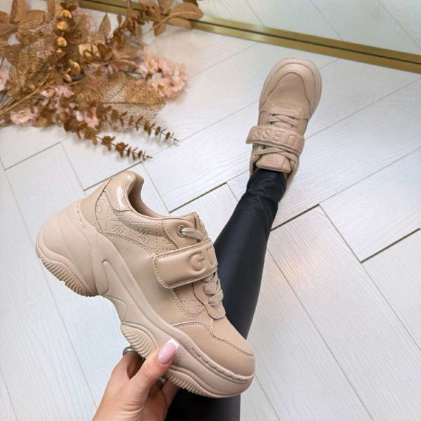 GUESS BIG LOGO SNEAKER FLFHNNELE12 BEIGE