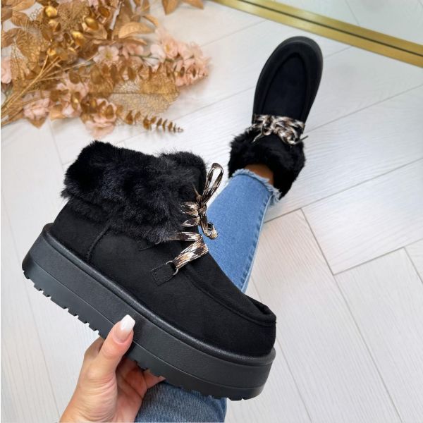 FURRY OMSLAG UGIE BOOT C-3016 BLACK *WEB ONLY*