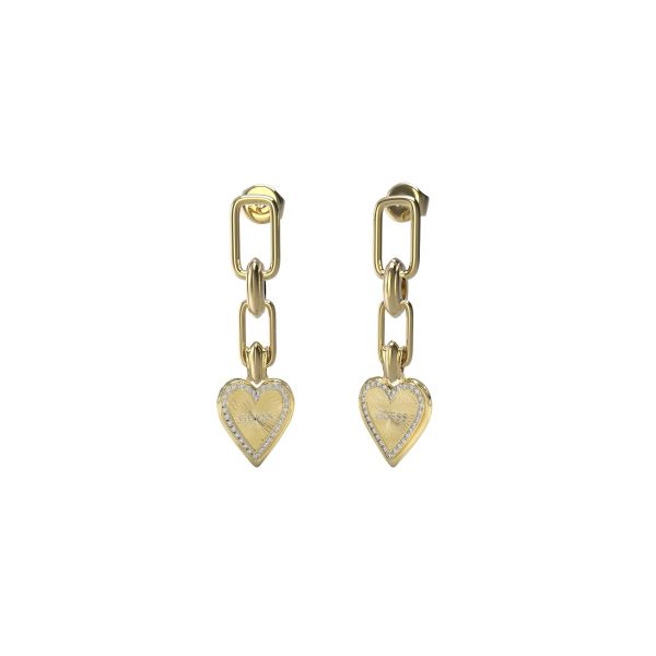 GUESS CHAIN HEART EARRING JUBE03236JWYGT GOLD
