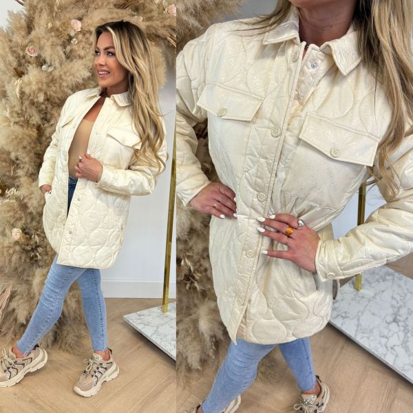 GUESS NEW GIORGIA LOGO JACKET W4L16WGAL2 G1E0 CREAM