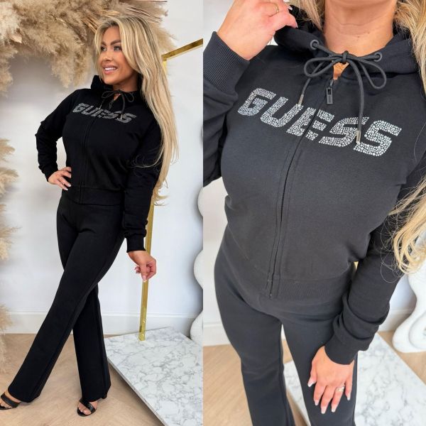 GUESS PRIMULA RHINESTONES VEST V5GQ10KCRP0 JBLK BLACK