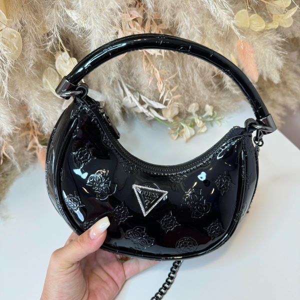 GUESS SMALL HOBO BAG TM935001 BLACKLOGO