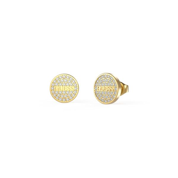 GUESS CLASSY ROUND STONES EARRING 2155 GOLD