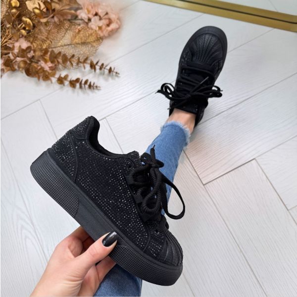 *SALE* SPARKLY SNEAKER 8970/BL-575 BLACK *WEBONLY*