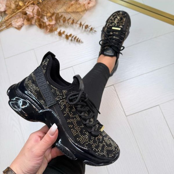 STEVE MADDEN MAXILLA-S SNEAKER 3512 BLK/GOLD
