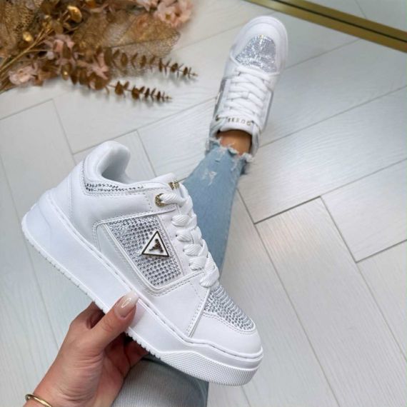 GUESS SPARKLING SNEAKER FLTDL2LEA12 WHITE