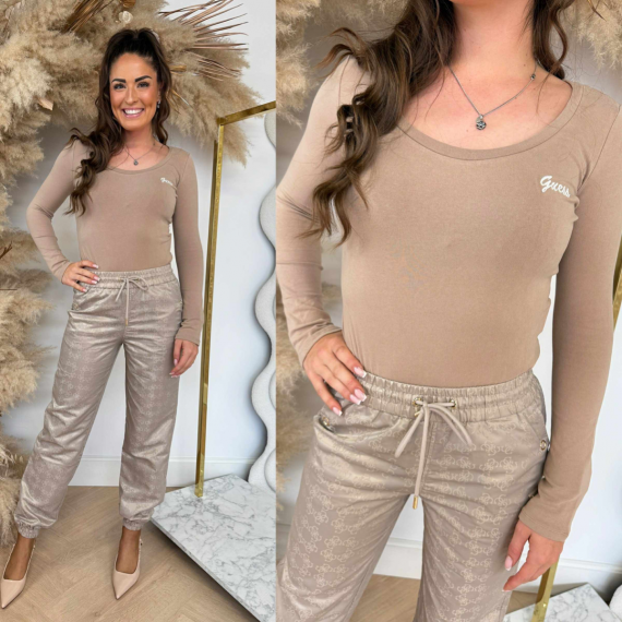 GUESS ALBA LS BODYSUIT V5BP09KCBF1 G137 TAUPE