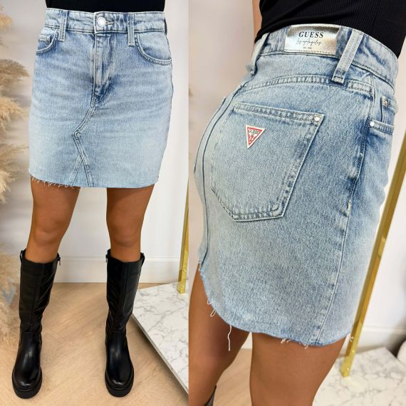 GUESS LAYLA DENIM SKIRT W6RD1HD6833 RSP3 BLUE