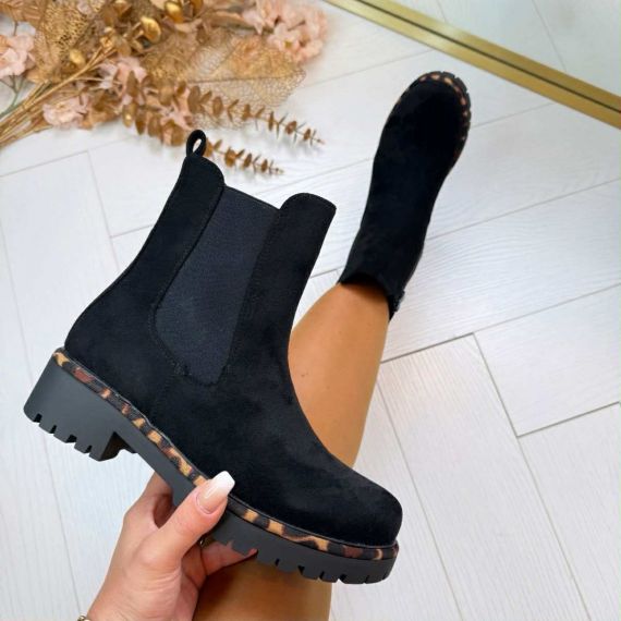 LEOPARD BOOT A931B BLACK