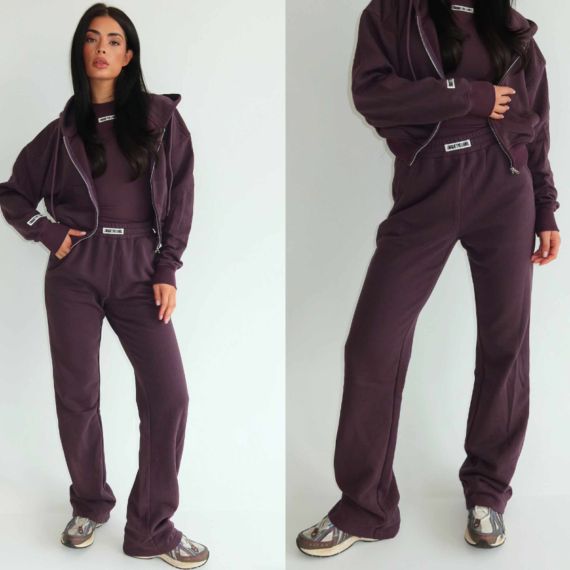 UNIQUE THE LABEL MOLLY PANTS DEEP BERRY