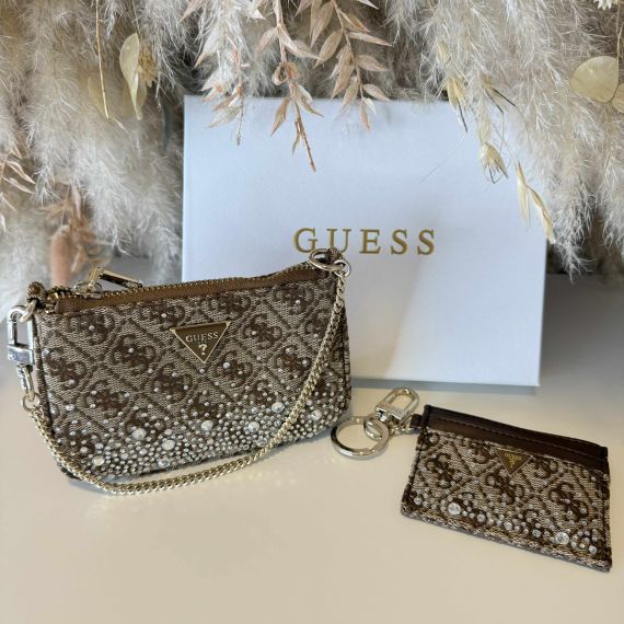 GUESS GIFTBOX POUCH & CARD HOLDER GFBOXWP6101 LTL