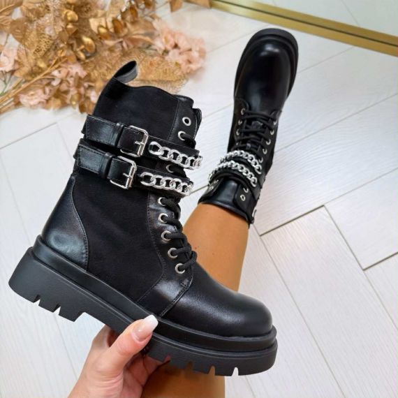 *ACTIE* CHAIN BOOT 21031 BLACK