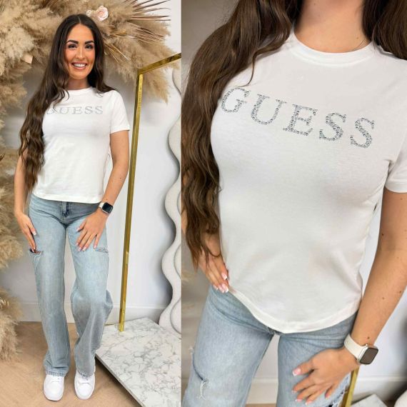 GUESS OCTAVIA TEE V6RI20J1314 G027 WHITE