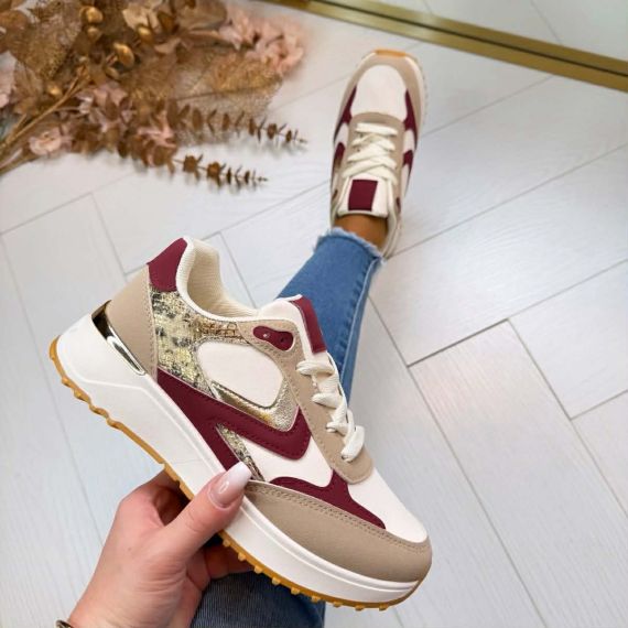 SNAKE SWIRL SNEAKER 9179 BORDEAUX