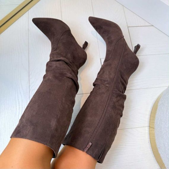 FINA SUEDINE LAARS MET HAK DES8032 BROWN/SUE