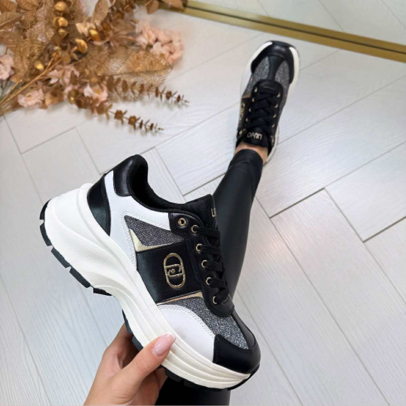 LIU JO EVA 02 SNEAKER BF5031 PX738 BLACK/WHITE