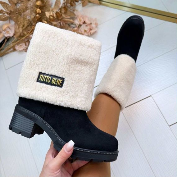 TEDDY OMSLAG BOOT LAARS A-963 BLACK