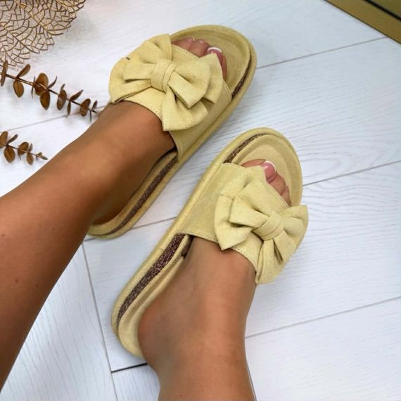 DUBBELE STRIK SLIPPER 3890 YELLOW