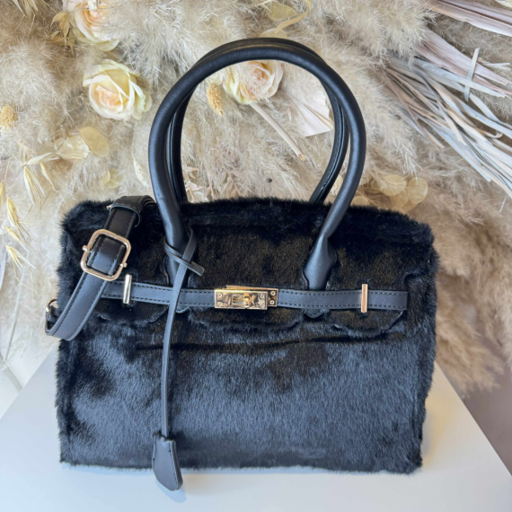 BIRK FURRY BAG D3331 BLACK