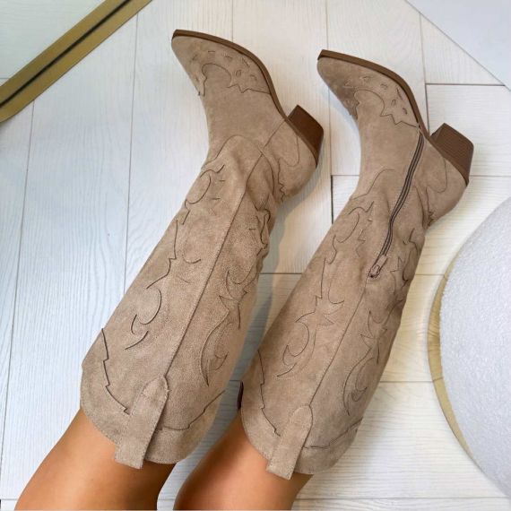 FLAMING SUEDE LAARS 7687A KHAKI