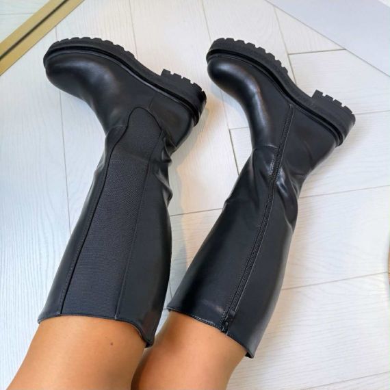 ELLA LEATHER LOOK LAARS DES8039 BLACK/PU