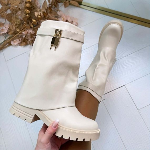 NEW LOCK BOOT XJ-918 BEIGE