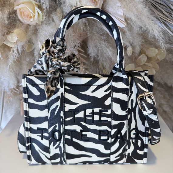 BESTSELLER TOTE BAG H3060 BLACK/ZEBRA