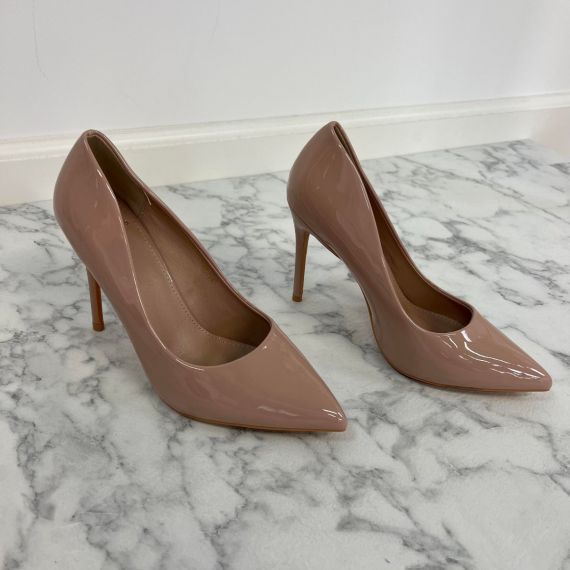 LACQUER PUMP YU-091 BEIGE *WEB ONLY*