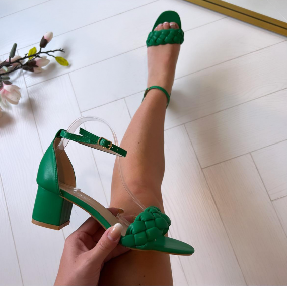BRAIDED MUSTY HEEL 8338-119 GREEN *WEB ONLY*