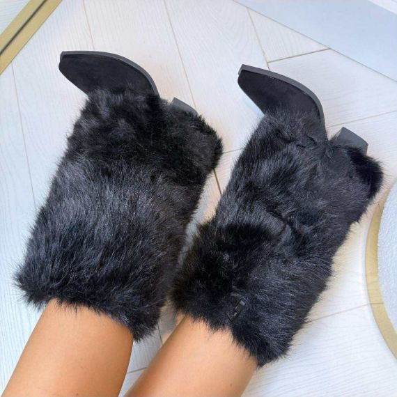 FURRY COWBOY LAARS 2508 BLACK