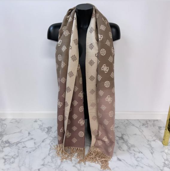 GUESS LOGO SCARF AW9031 VIS03 RSM TAUPE/PURPLE