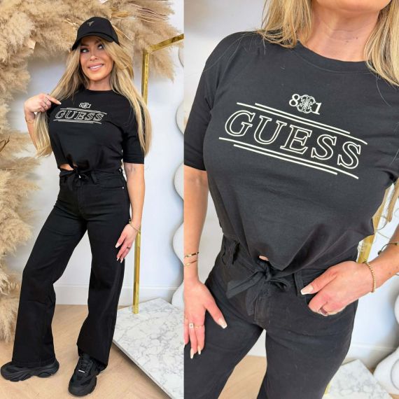 GUESS MARTINA KNOOP TEE V6RI14I3Z14 BLACK