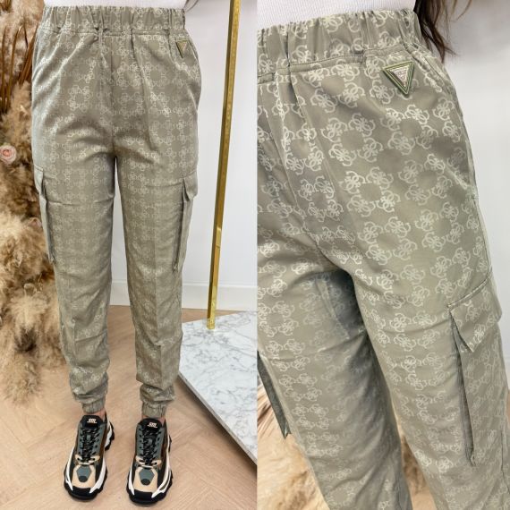 GUESS 4G LOGO CARGO PANTS V4BB03 WGLV2 F8LD