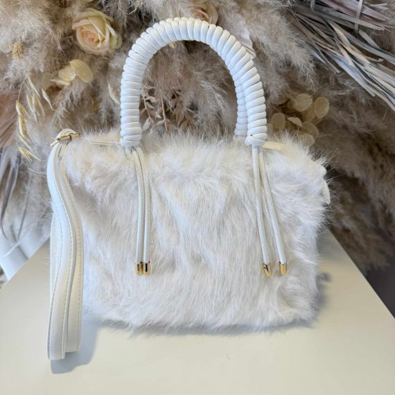FURRY BAG D3606 WHITE