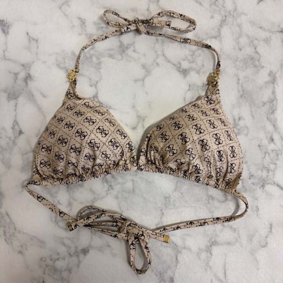 GUESS BEACH TRIANGLE BIKINI TOP E6GJ48KCBJ0 P1LT BEIGE