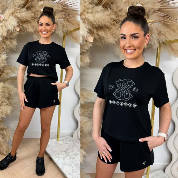 GUESS GABI CN T-SHIRT V6GI10K2977 JBLK