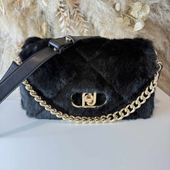 LIU JO LAPUFFY FAKE FUR BAG AF5138 E0305 NERO