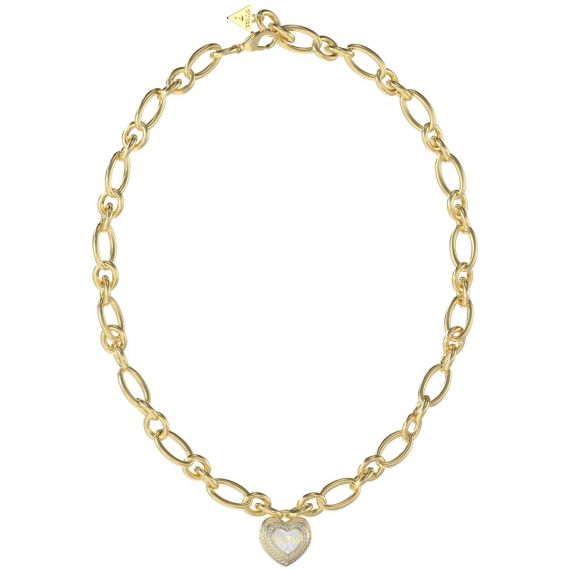 GUESS CHAIN HEART NECKLACE JUBN4023JWYGWHT GOLD