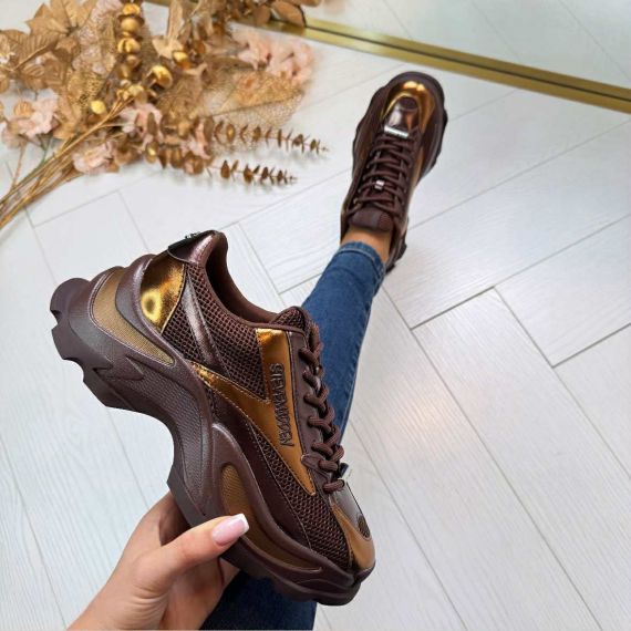 STEVE MADDEN ZOOMZ SNEAKER 2327 BRONZE MUL