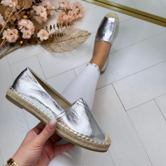 GOLDIE ESPADRILLE HH160 SILVER *WEBONLY*