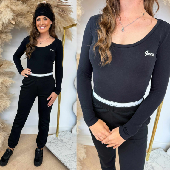 GUESS ALBA LS BODYSUIT V5BP09KCBF1 BLACK