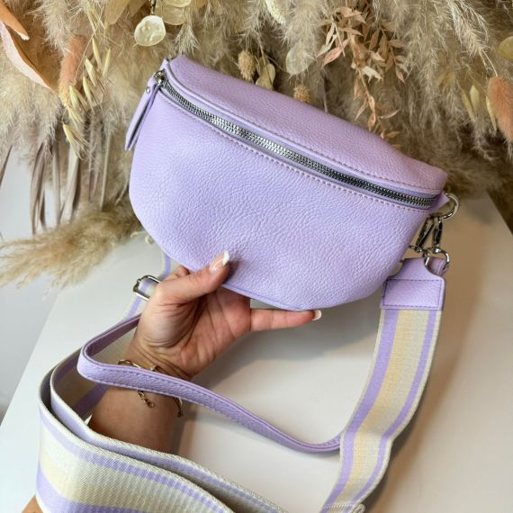 LEATHER LOOK BUMBAG G001 PURPLE