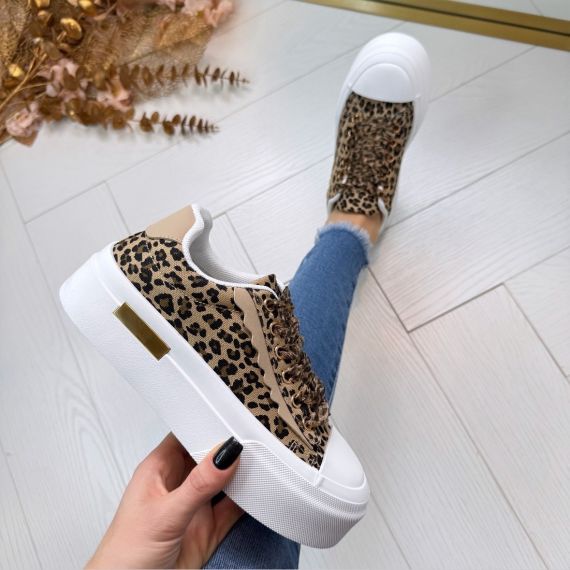 *SALE* PLATEAU SNEAKER PC-2806 LEOPARD *WEBONLY*