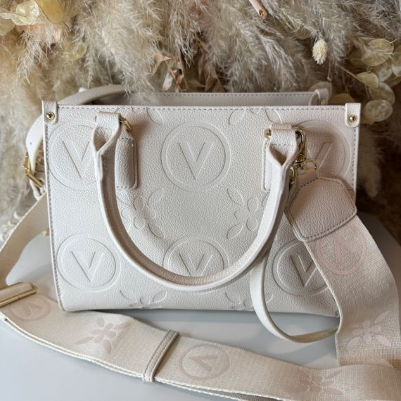 VALENTINO BAGS SAMBA RE SHOPPING VBS8ZG04 ECRU