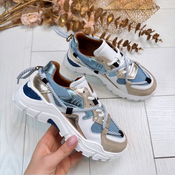 **KIDS** DWRS JUPITER SNEAKER J5554KC-03 CHAMPAGNE/JEANS