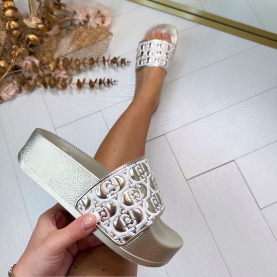 LIU JO MYKANOS 01 SLIPPER BA5097 EX252 METALLIC PATENT