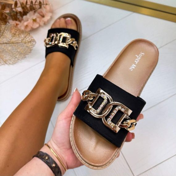 DIANA SLIPPER X12-PL BLACK