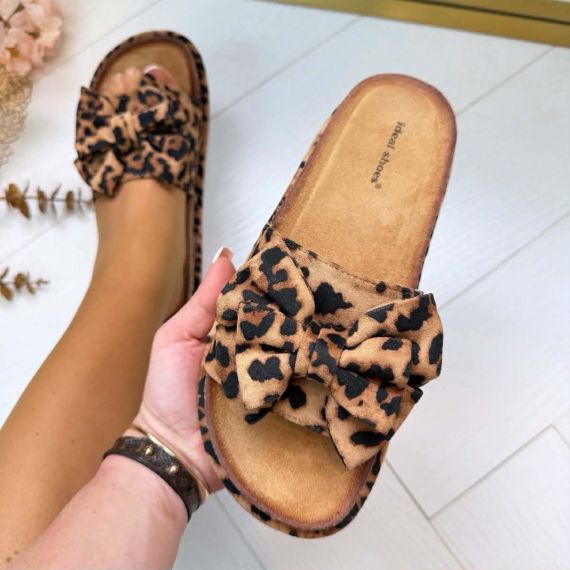DUBBELE STRIK SLIPPER 3890 LEOPARD